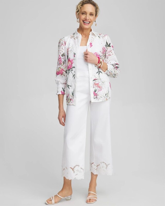 Cotton Sateen Cut Work Crops - image 2